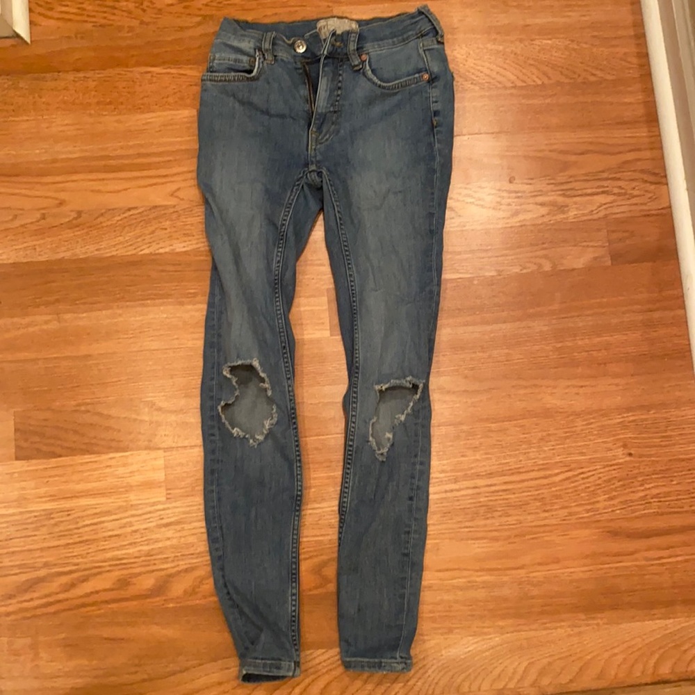 Free People Ripped Skinny Jeans